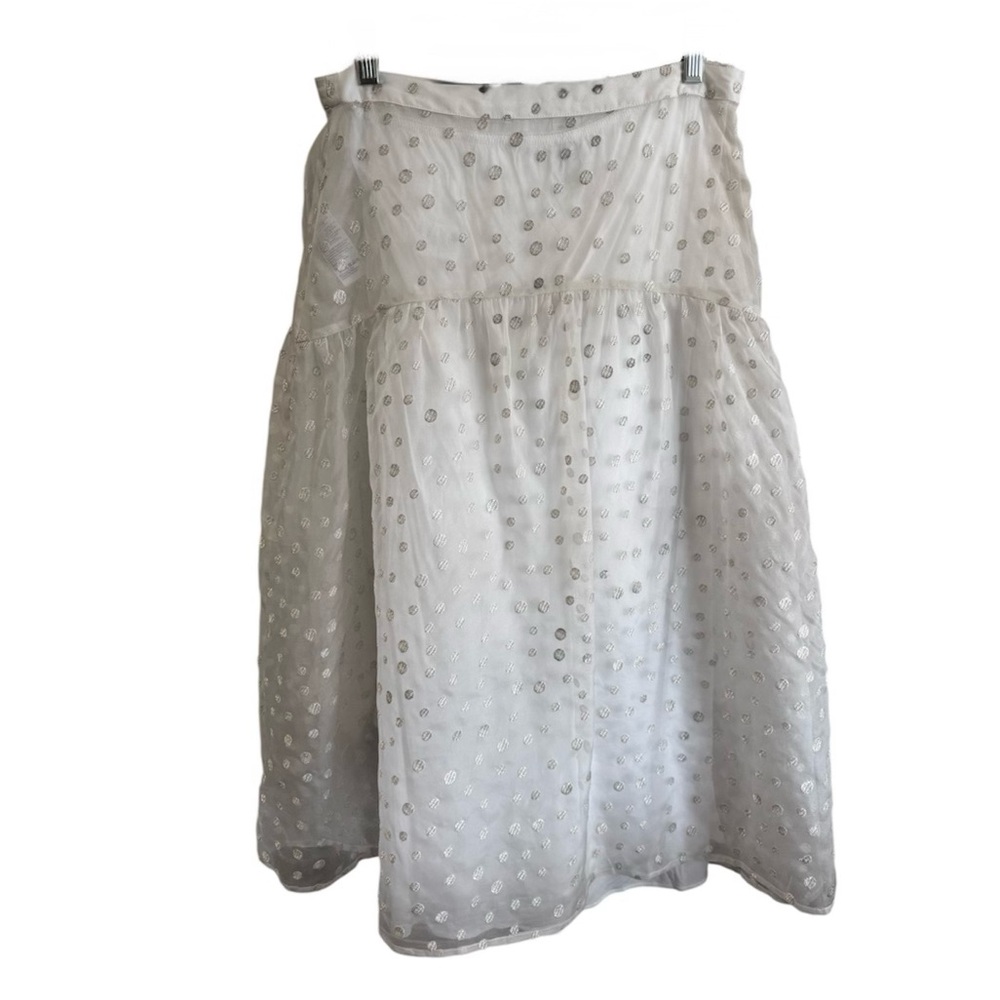 J. Crew Maryam Nassir Zadeh drop waist silk skirt in embroidered organza
